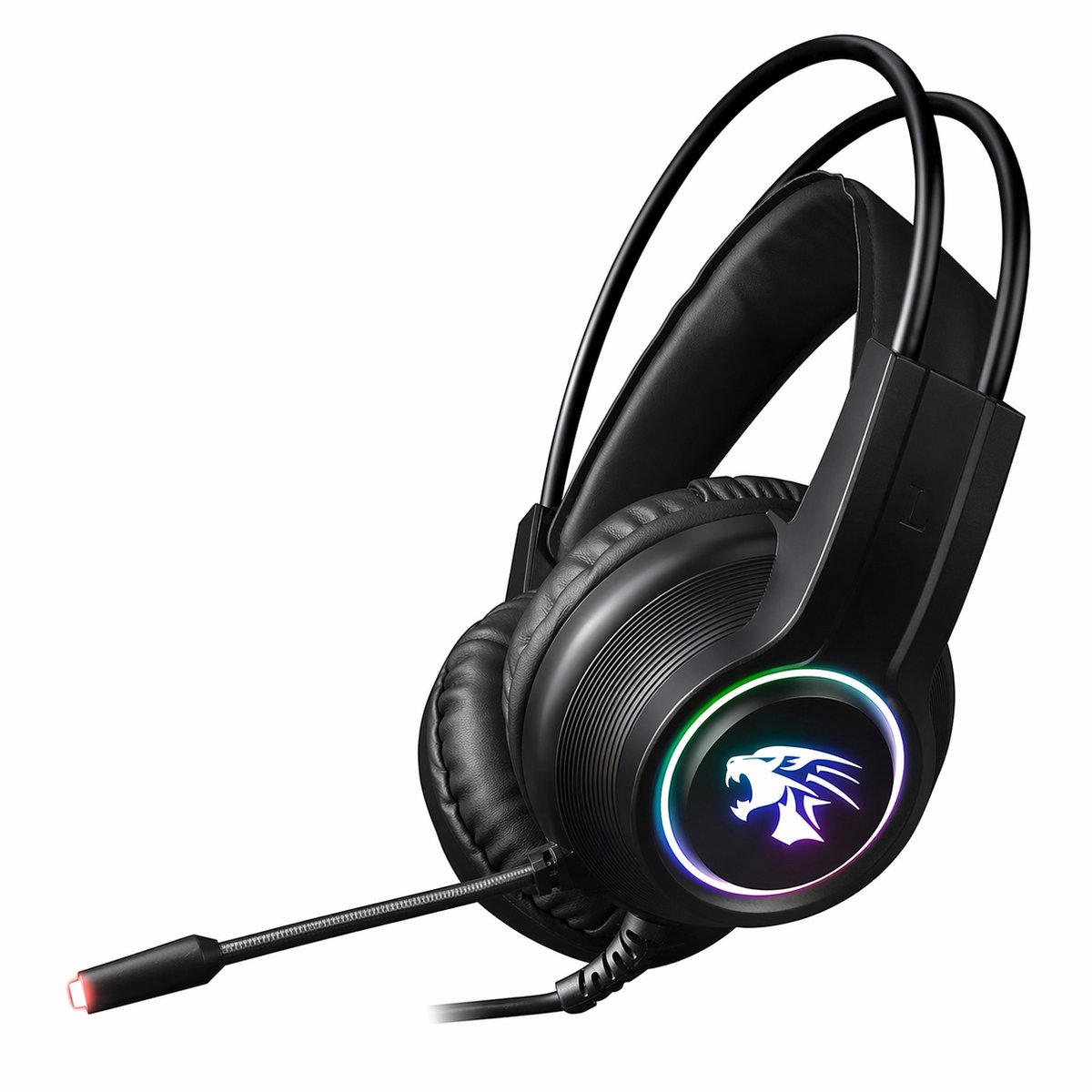 Gaming Headset met Flexibele Microfoon – Over-Ear Koptelefoon – RGB Verlichting – Comfortabel Design – Geschikt voor PC, PS4, PS5 en Xbox