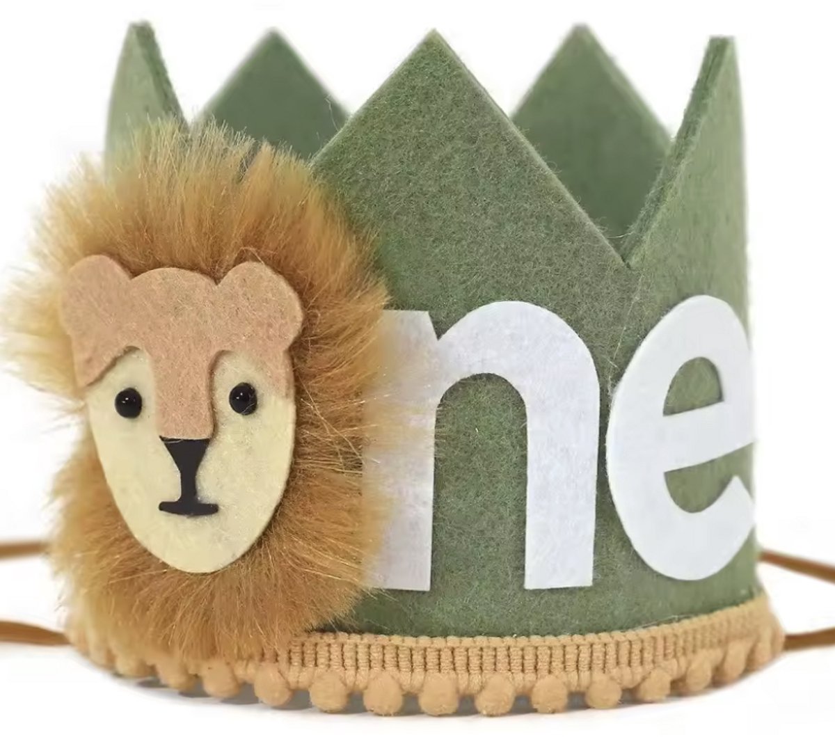 Verjaardag Feest Muts - 1 Jaar - Thema: Jungle / Dieren - Birthday - Verjaardag Hoedje - Jongens & Meisjes - Baby 1 Jaar - Cakesmash - Verjaardag Outfit - Feestversiering - Verjaardag Feestmuts / Feesthoed - Fotoshoot Een Jaar - Eerste Verjaardag
