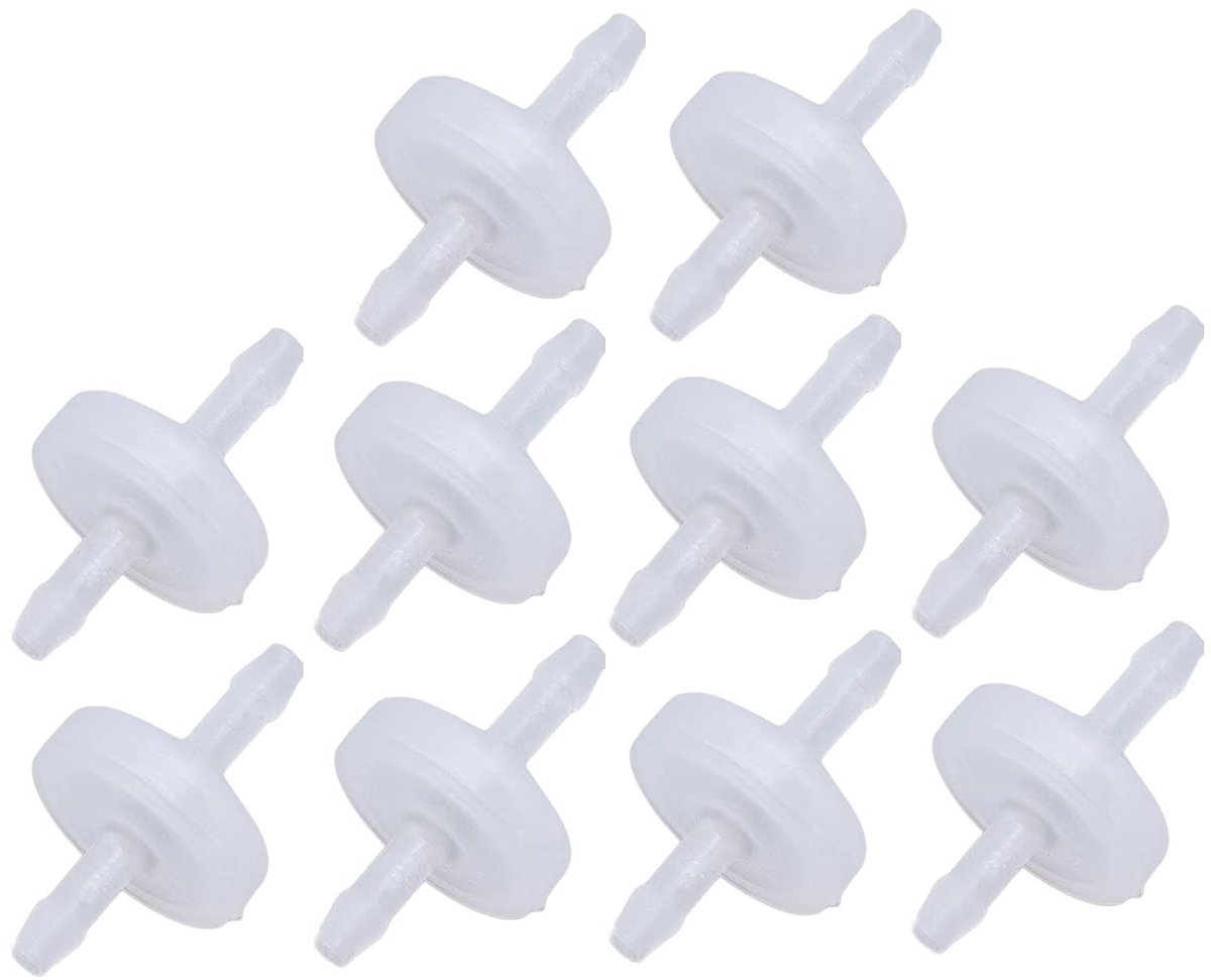 10 Stuks Plastic Terugslagkleppen - Ozonbestendige Waterstopkleppen met 3mm Doorlaat voor Diverse Toepassingen