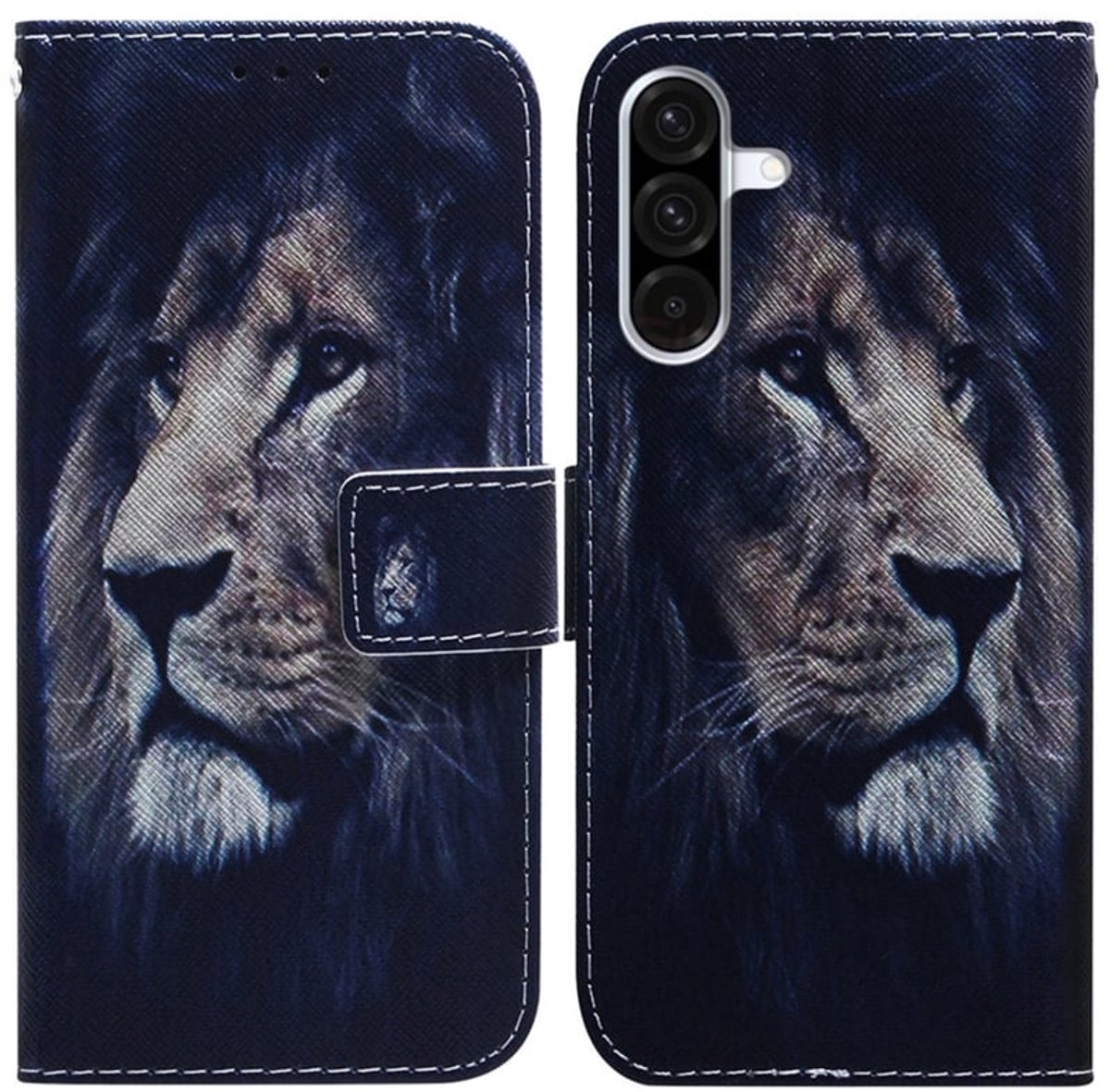 BoekCover Hoes Etui geschikt voor Samsung Galaxy A57 - Leeuw