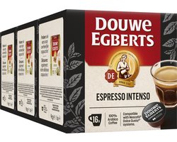 Douwe Egberts Espresso Intenso Dolce Gusto Koffiecups - 3 x 16 stuks