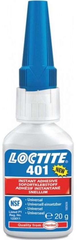 LOCTITE 401 Secondenlijm - Universele Snellijm - Transparant - Hittebestendig - 20 gram