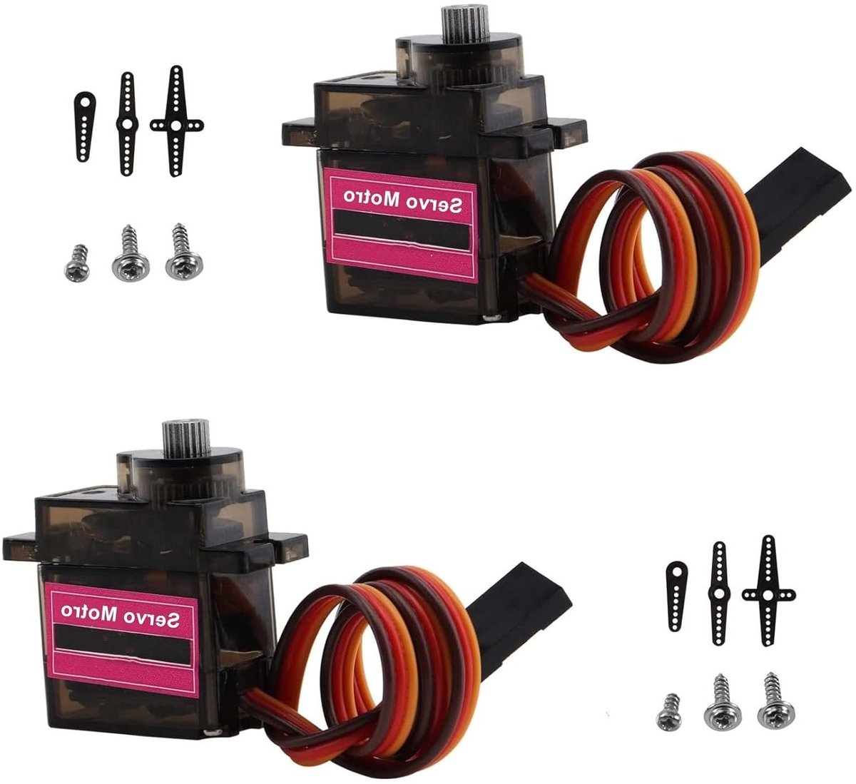 Micro Servo Motor Kit 9G - 2 Stuks voor RC Robotarm, Helicopter en Arduino Projecten met Kabel