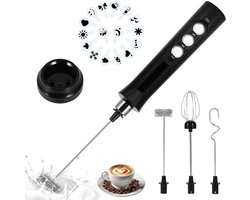Handmatige Melkschuimer met 3 Snelheden, Oplaadbare Elektrische Klopper voor Koffie, Latte en Cappuccino, Ideaal voor Matcha en Eieren