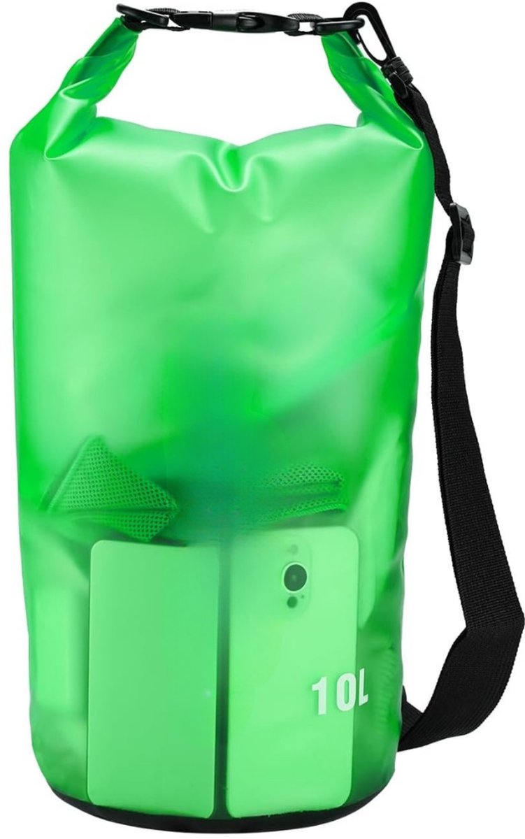 Drybag met Ajusteerbare Riem & Roltop Sluiting - Waterdichte Tas / Rugzak - Strandtas - Zwemtas - Wetbag - Droogtas - Outdoor Tas - PVC - 10L - Groen - van Imperatoris