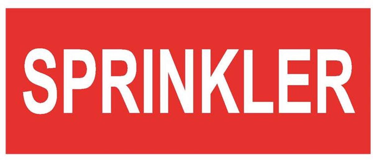 Leidingmarkering-Sticker Sprinkler