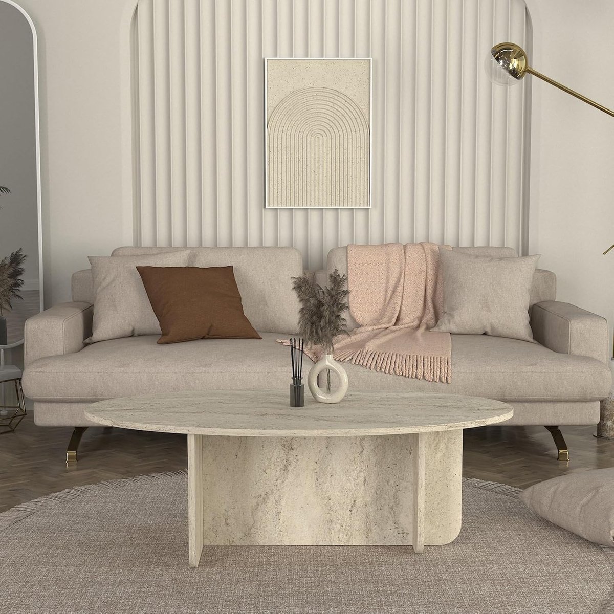 Luxe Salontafel – Grijs – 120x60x40 cm – Industrohome