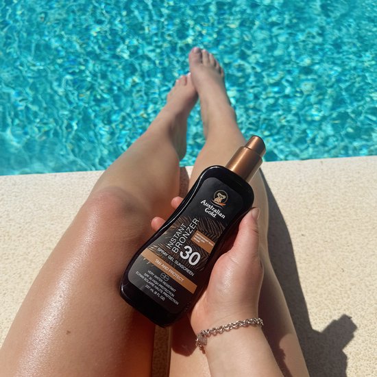 Australian Gold - SPF30 Spray Gel met Bronzer - 237 ML