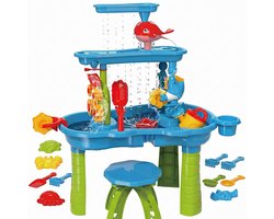 Kiddel 3-in-1 XL Watertafel & Zandtafel – Waterspeelgoed met Accessoires – Zand- en Watertafel voor Kinderen 3 Jaar