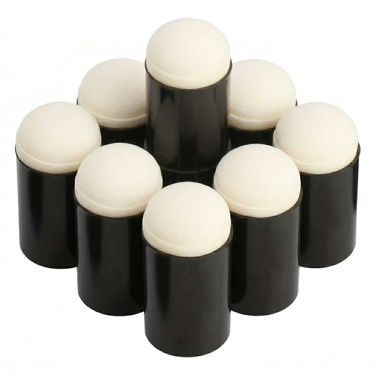 Zwart verfsponzen vinger spons stempels set 10 stuks ronde spons applicators voor schilderen stempelen inkt en knutselen hobby gebruik