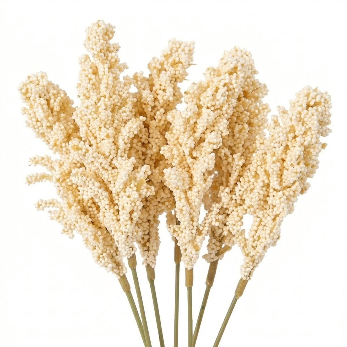 NUVEX Crème kleurige kunstbloemen lavendel takken set van 6 stuks kunstbloemen decoratie voor vaas tafel interieur bruiloft bloemstuk Beige