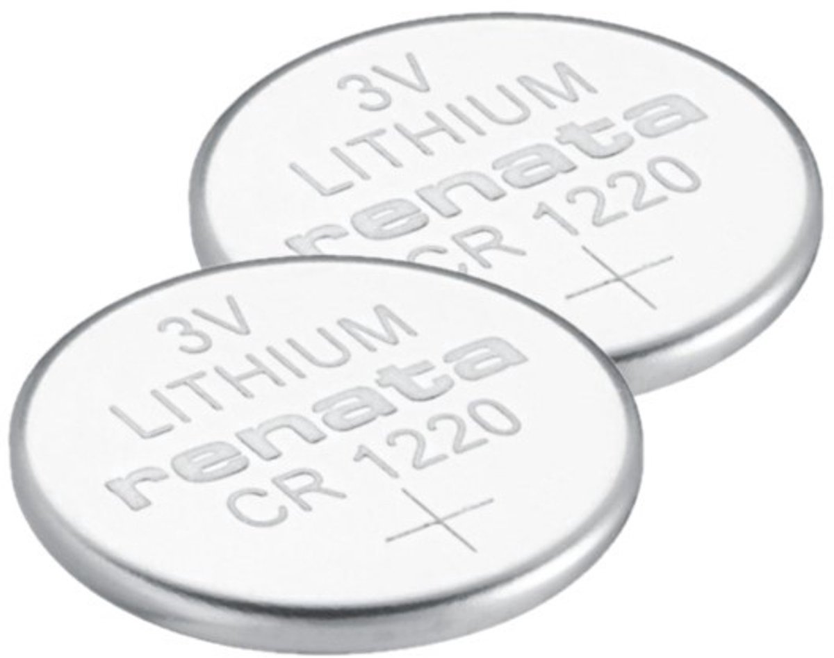Renata - Knoopcel batterijen - CR1220 - Lithium - 3V - 2 stuks