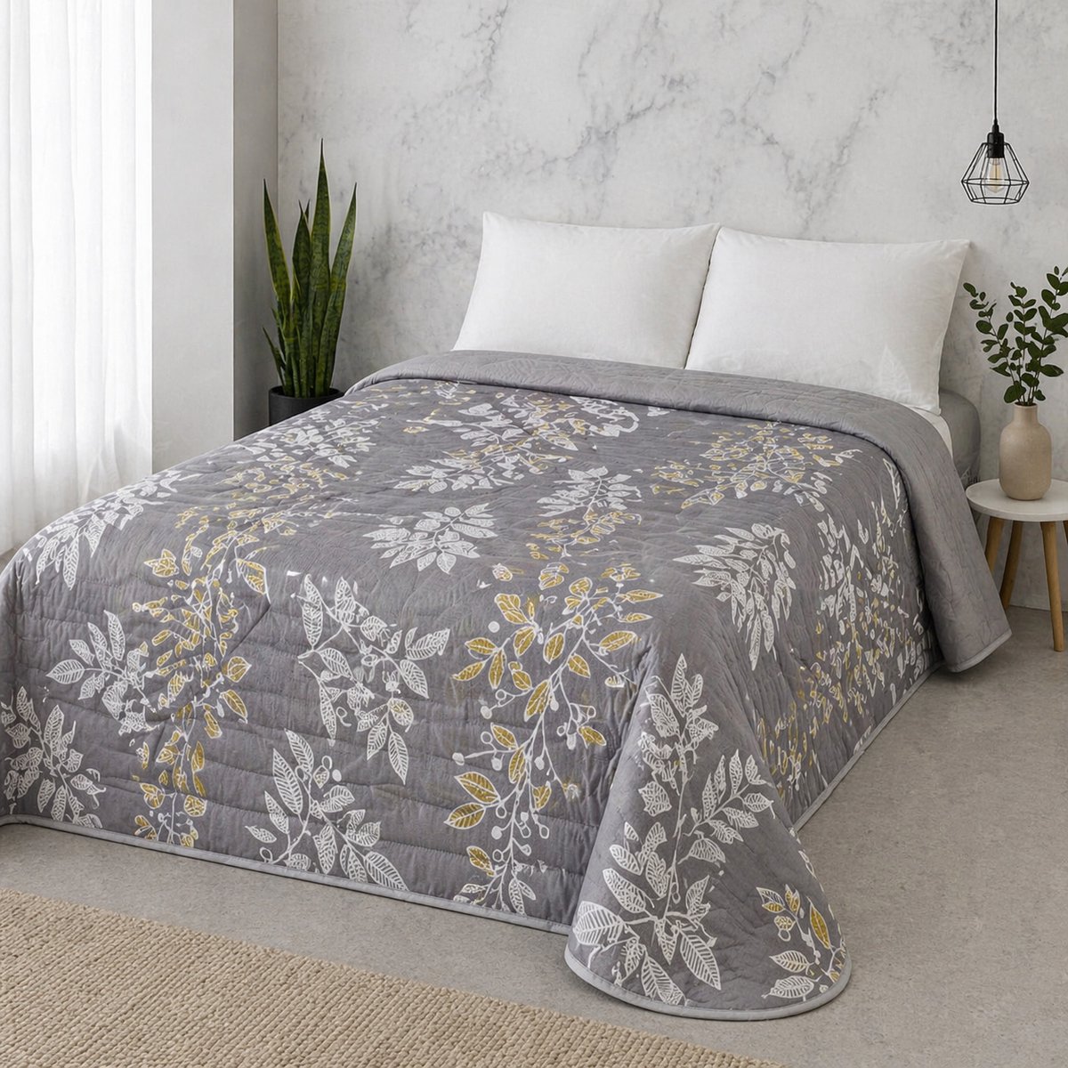 Luxe Bedsprei - Zomerdeken - Deken - Boutis - 240 x 270 cm - 2 personen - Gematlasseerd - Bloom