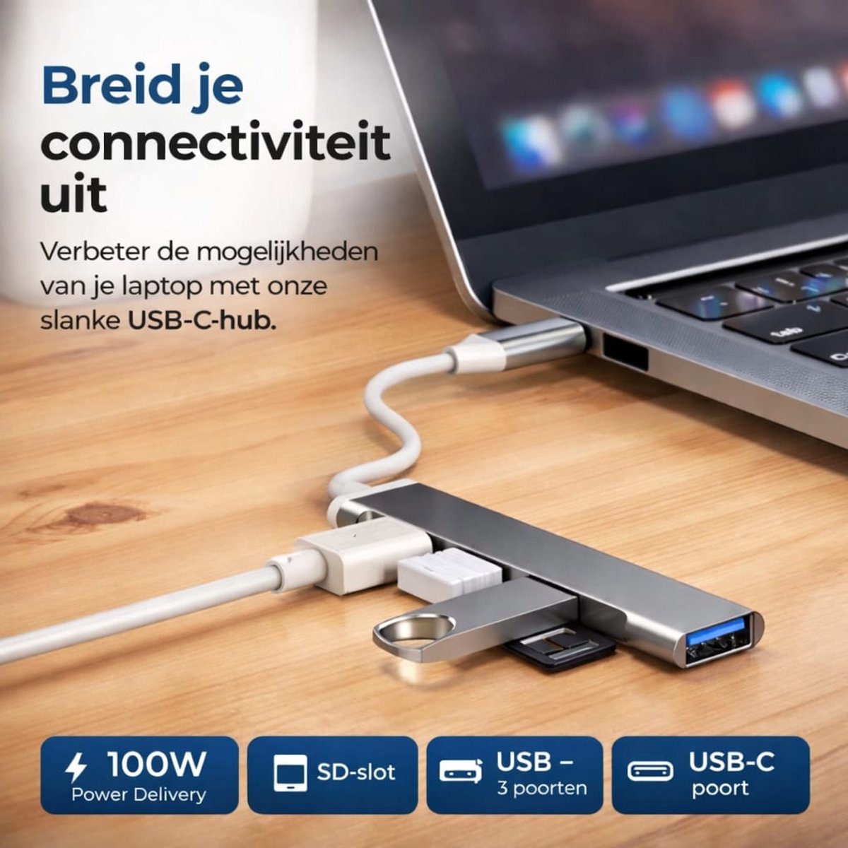 KEHANO - USB-C Hub – Breid je connectiviteit uit
