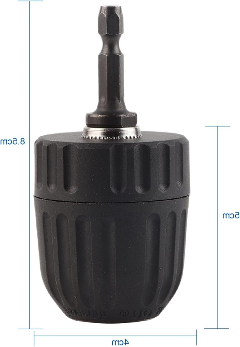 Professionele 3/8-24UNF 0.8-10mm Keyless Boorkop met 1/4" Hex Adapter voor Boormachines en Gereedschap