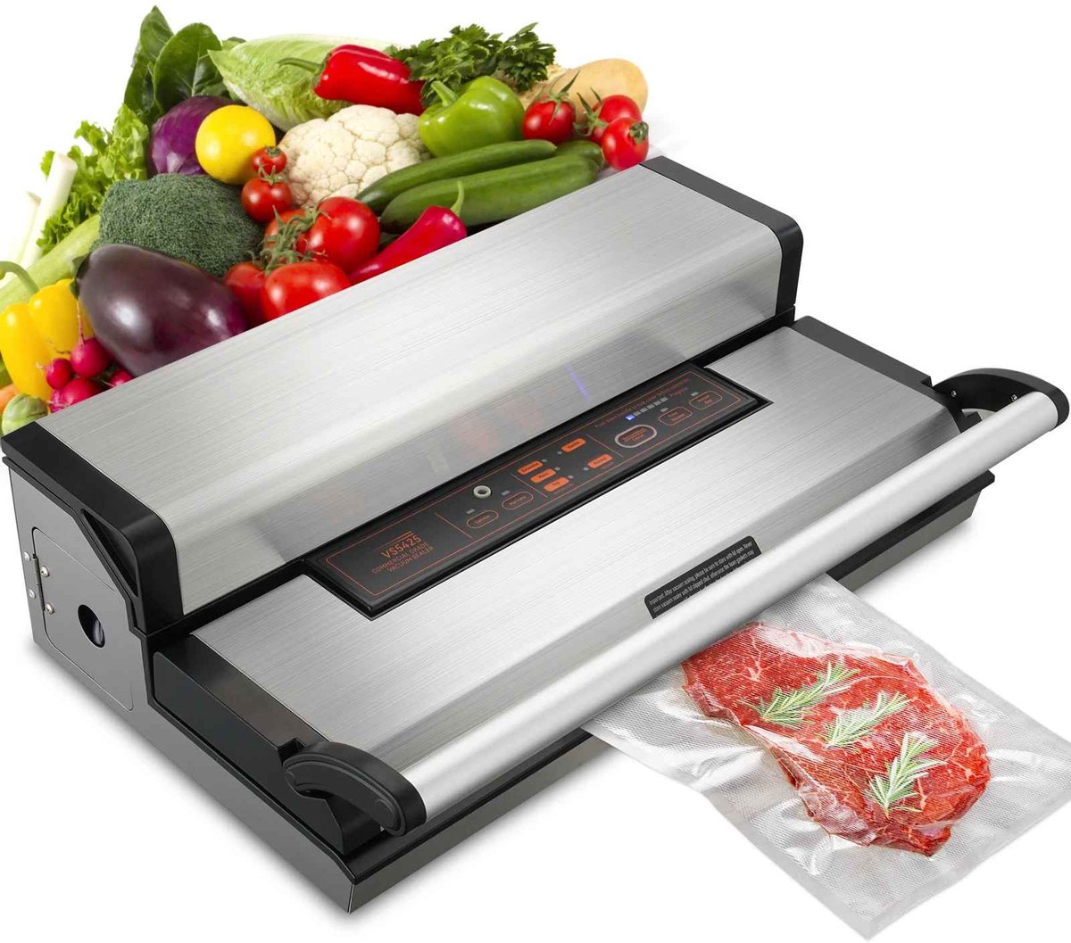 Casa Living Vacuüm Sealer Machine - Automatisch Voedsel Sealen - 95kPa Kracht - Dubbele Pomp - Inclusief Zakrol - Tegen Verspilling