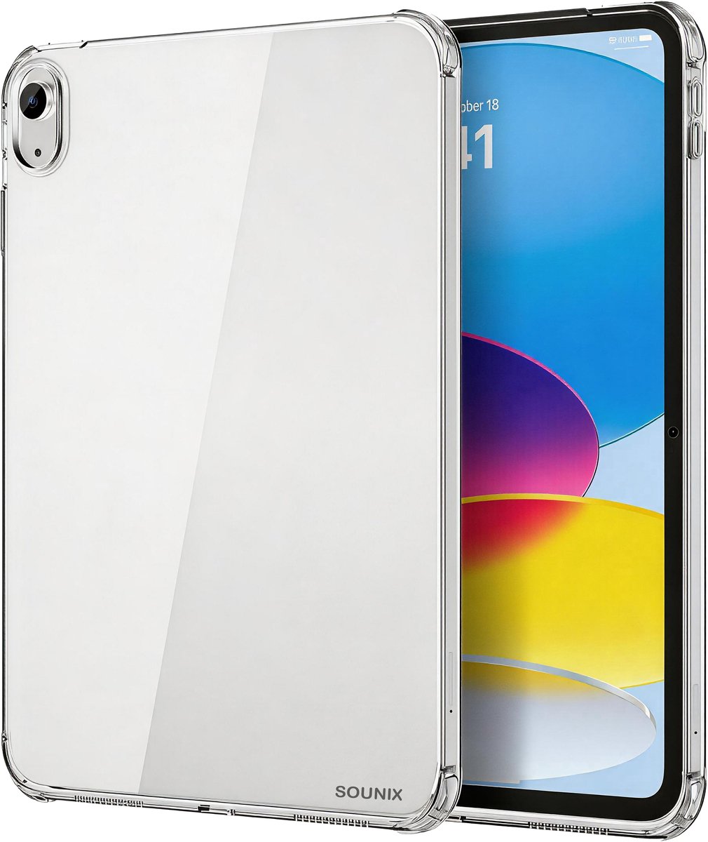 Sounix Tablet Hoes Geschikt voor Apple iPad 11 (2025) A16/iPad 10.9 Inch 10e generatie (2022) - Hoesje - Schokabsorptie en valbescherming-Transparant