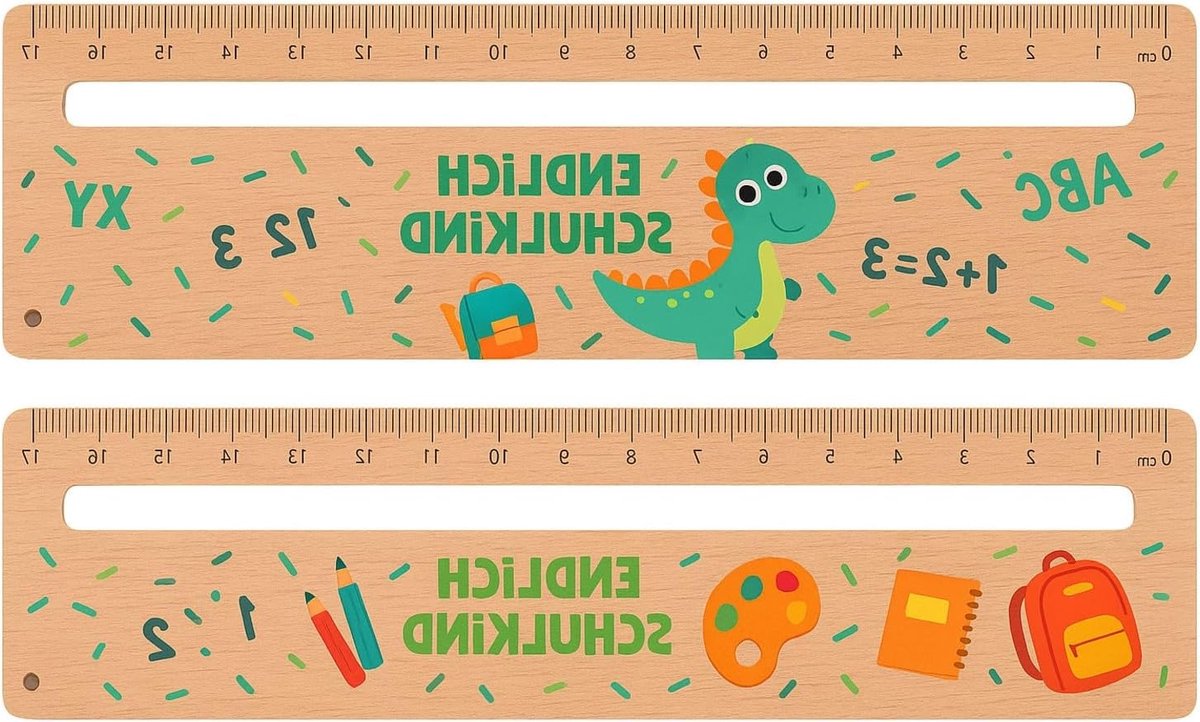 Persoonlijke houten leesliniaal voor kinderen - Lezen hulpmiddel voor school, leren en studeren