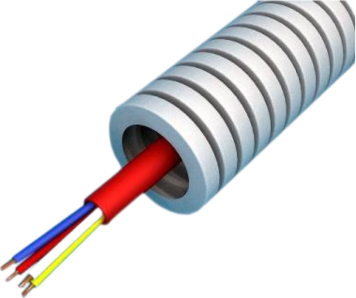 Snelflex flexibele buis brandalarmkabel YR-mb rood 4x0,8mm - 16mm rol 100 meter (SFYR04R)
