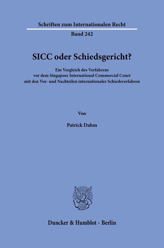 Sicc Oder Schiedsgericht?