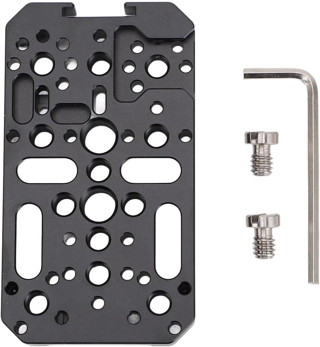 Multifunctionele Camera Cheese Plate met 1/4 en 3/8 Draad, Koudschuh Bevestiging voor DSLR Camera's en Rig Systemen