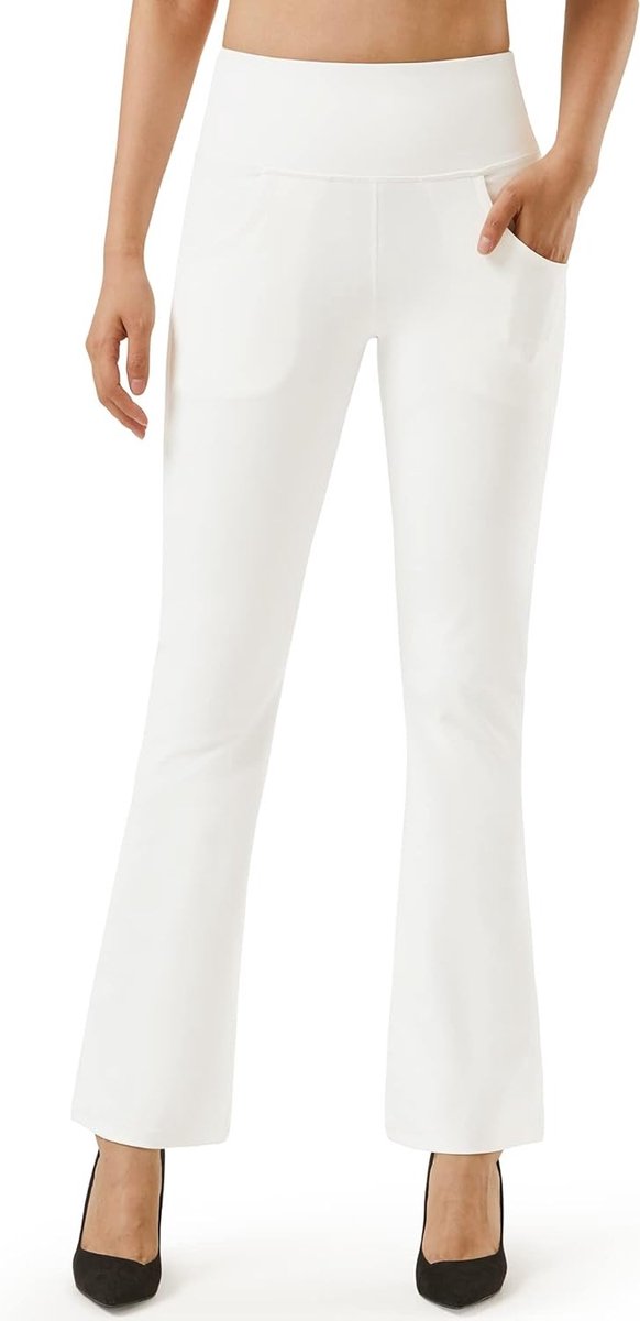 Bootcut Yoga Pants voor Dames met Pocket, Hoge Taille en Tummy Control voor Sport en Casual Gebruik