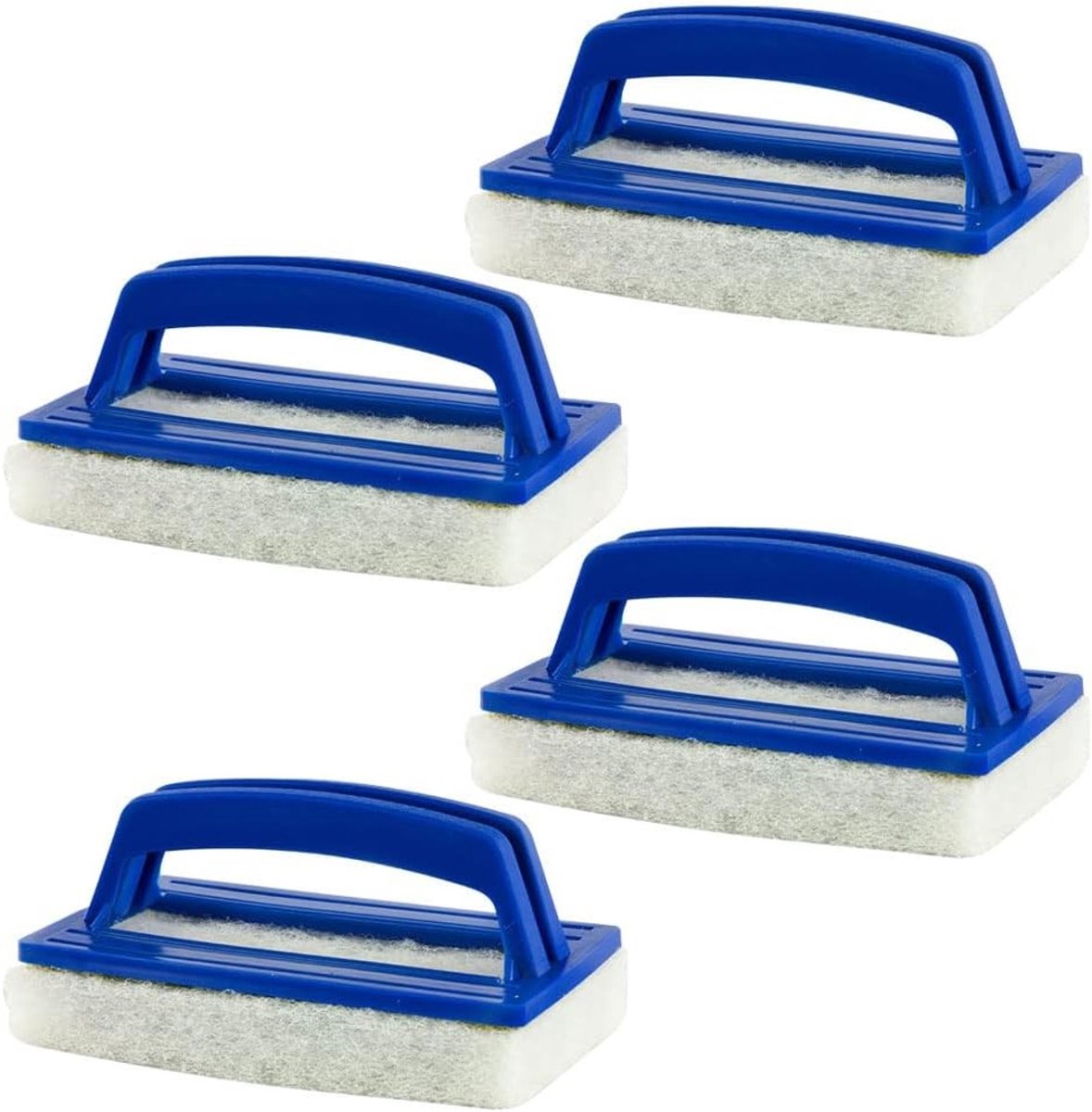 Set van 4 Schoonmaakborstels voor het Zwembad - Handborstel met Handvat, Ideaal voor Zwembadonderhoud en Reinigen van Randen