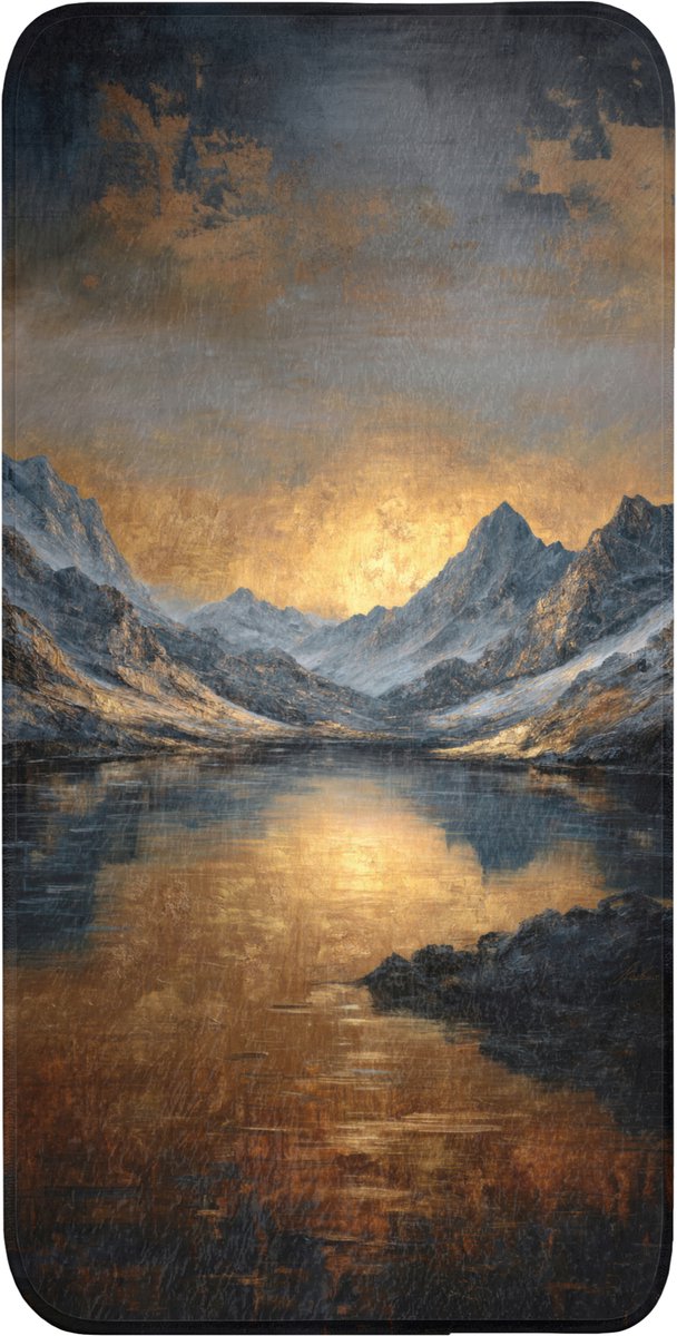Badmat 60x120 cm - Antislip - Berglandschap met Gouden Zonsondergang - Badmatten voor badkamer - Badkamermat - Douchemat - Badkamer mat