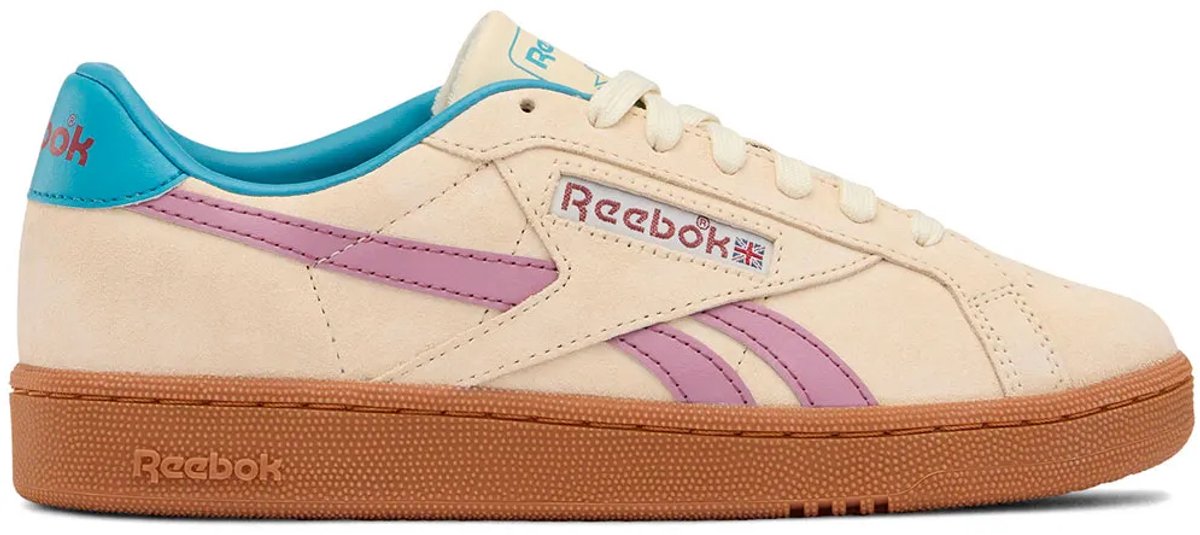 Reebok Club C Grounds Uk Schoenen Vrouw Agedbeige / Berry Chill / Gum
