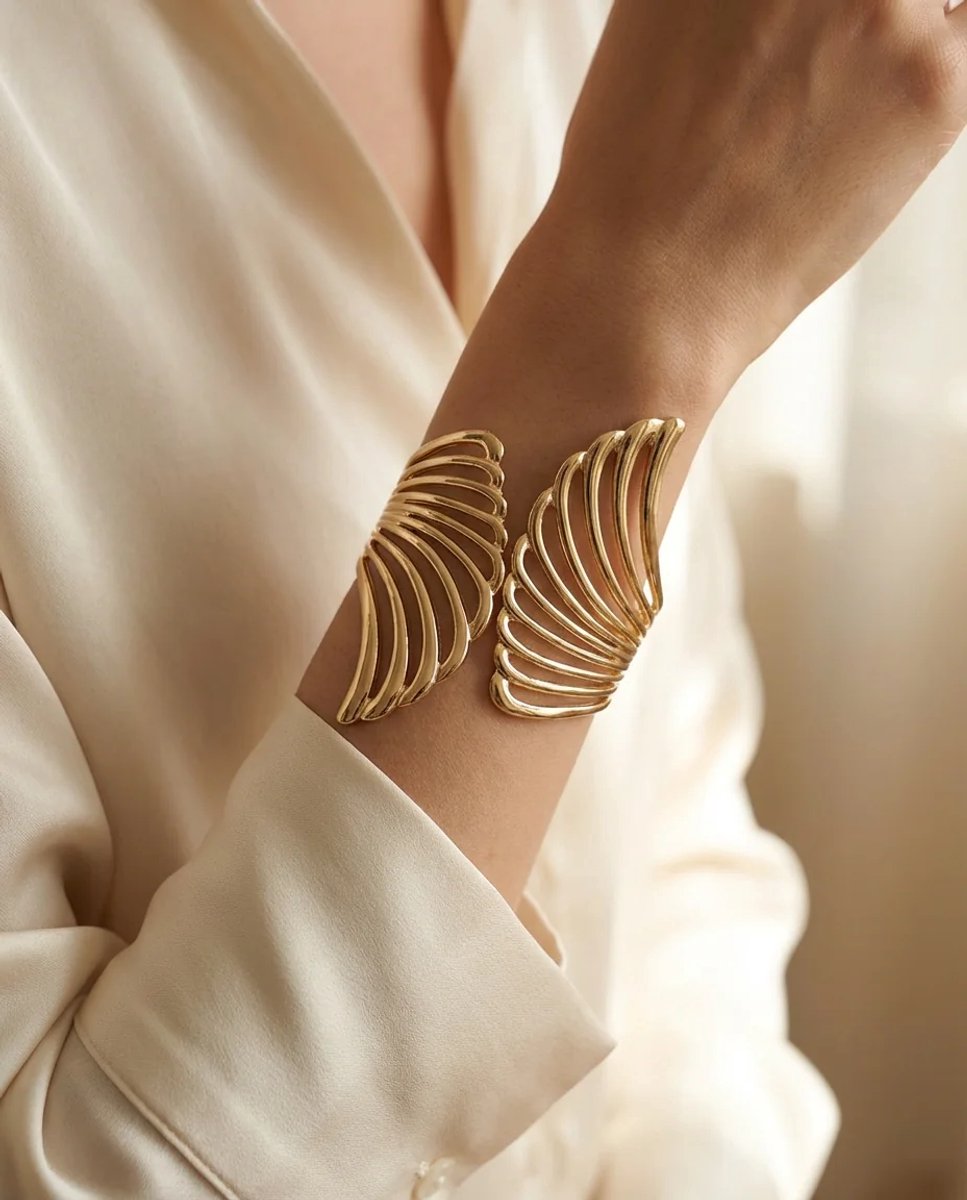 Dorvina Vintage Dames Armband Manchet Van Voren Acilir Goudkleurig Melek Kanadi