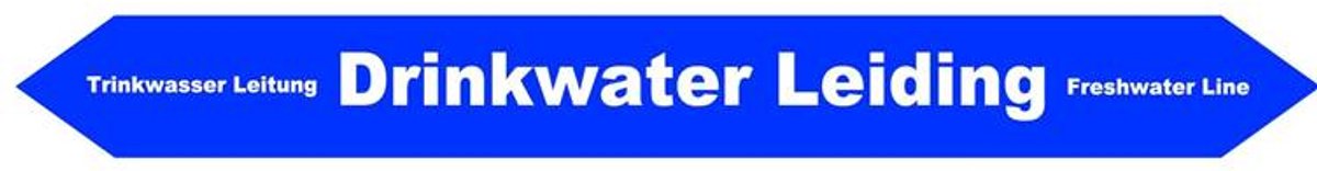 Leidingmarkering-Sticker Drinkwater