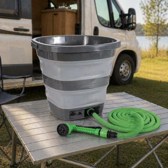 Draagbare Lagedrukreiniger - Emmer, Accu, Pomp - 15L - Draagbare Douche van Merkloos	 — afbeelding 4
