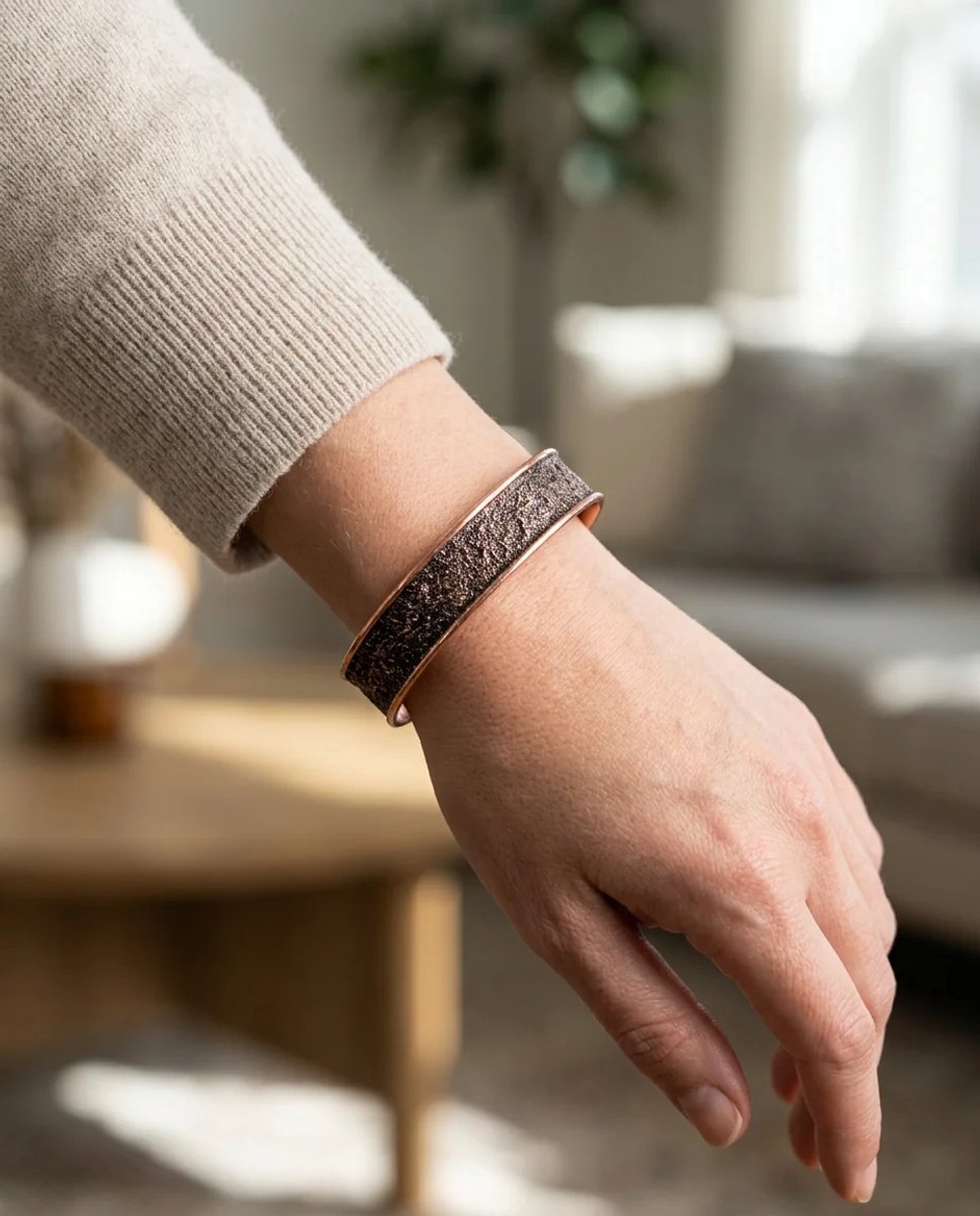 Dorvina Koper Armband Zwart Saf Koper Helend Verstelbaar Dames Armband