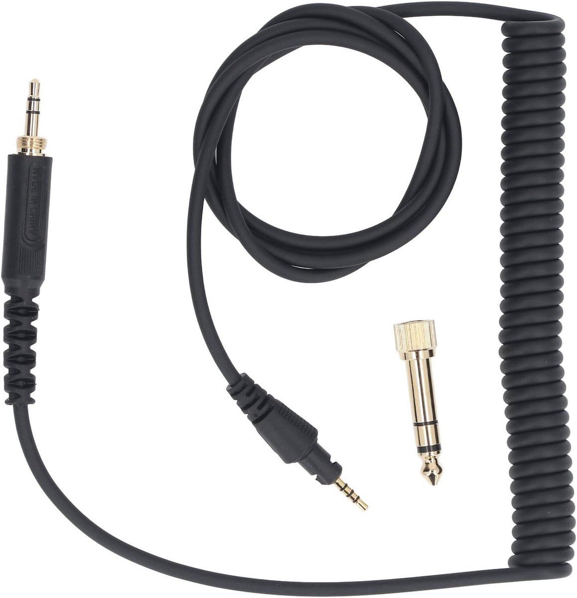 Vervangende audiokabel voor DJ hoofdtelefoons met 3.5mm/6.35mm plug naar 2.5mm plug, upgrade kabel voor betere geluidskwaliteit (1.2M-2M)