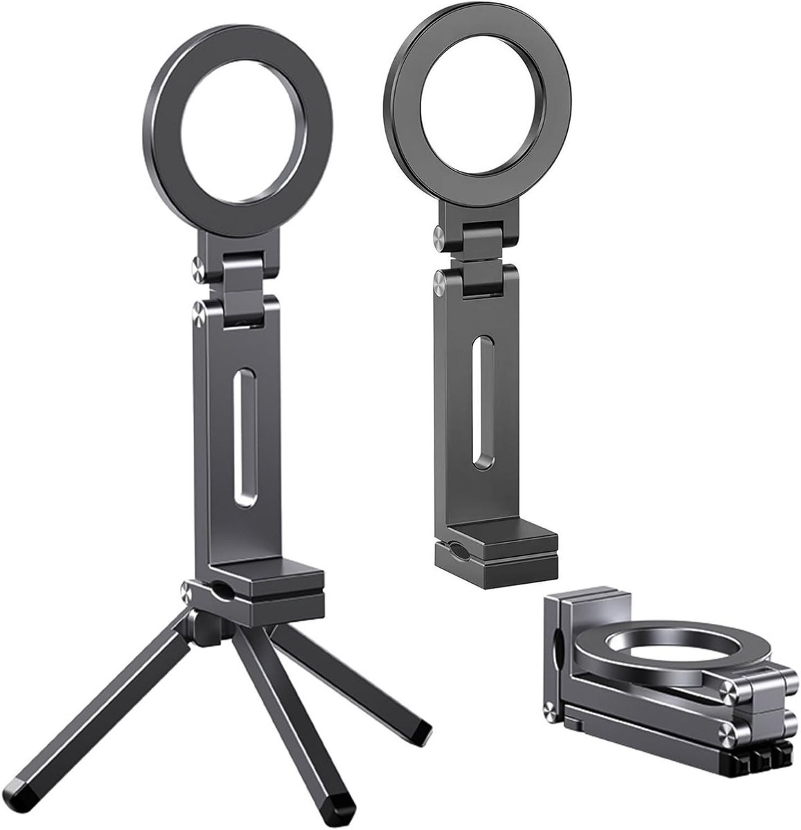 Vouwbare magnetische smartphone tripod houder voor stabiele opnames en selfies