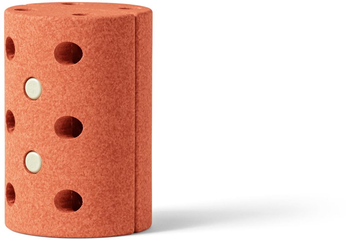 Modu Activity Toy Kids Stool - Stoeltje - 2 halve cilinders - open einde speelgoed - Burnt Orange / Dusty Green