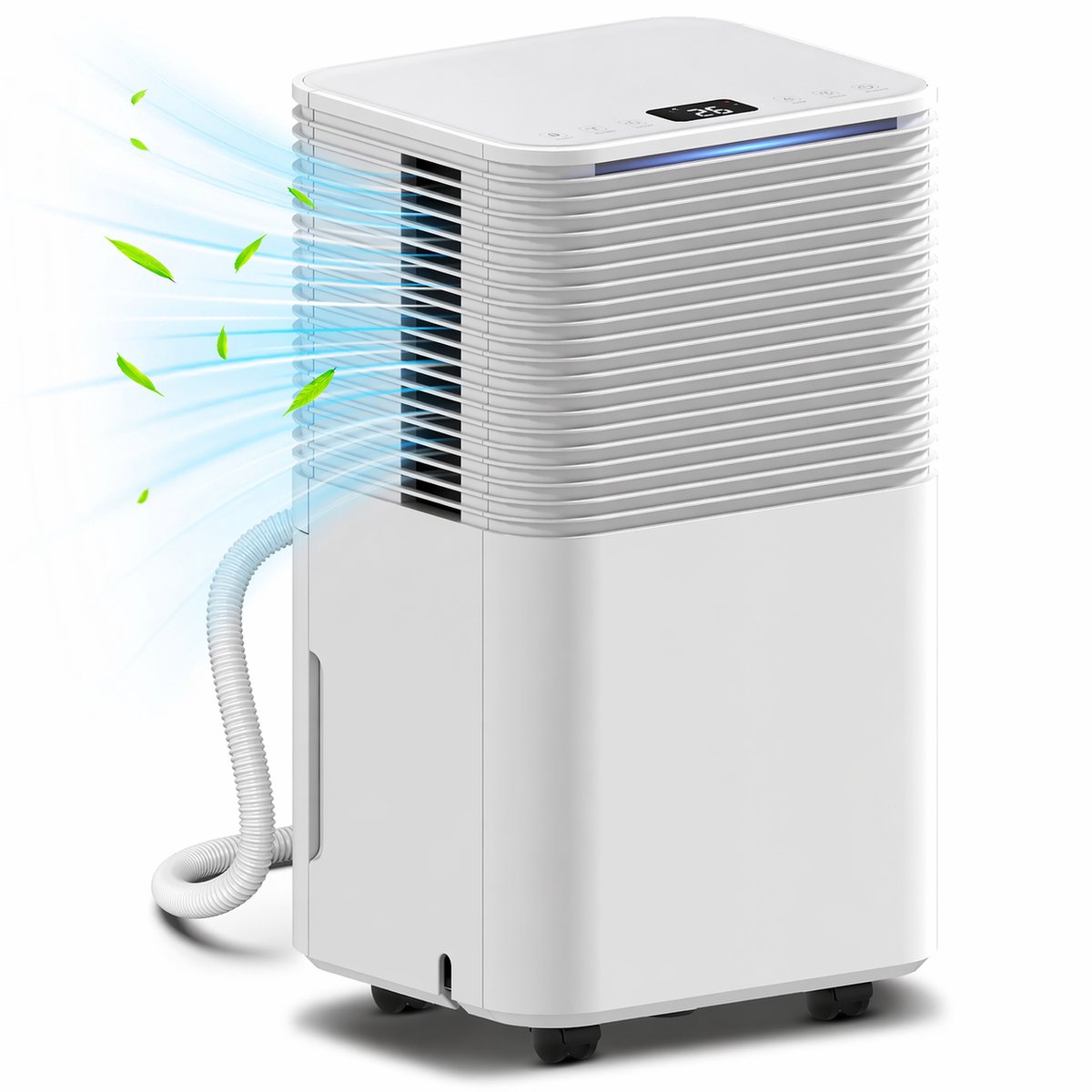 Solvix Luchtontvochtiger – Vochtvreter – Luchtreiniger – Ontvochtiger – 10L/dag – 2L Watertank – Stil – 3 Standen – LED Display – 24H Timer – Voor Slaapkamer, Badkamer en Kantoor