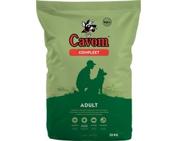 2x Cavom compleet Adult - geperste brokken - 20kg met zachte beloning rund 200 gram