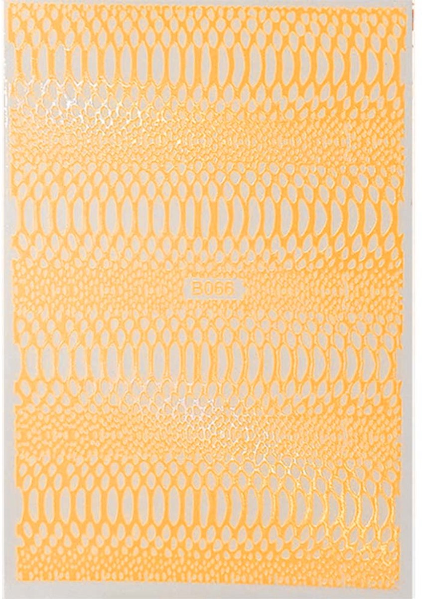 Allepaznokcie - Nagelstickers - Dunne Zelfklevend - Opaliserend - Slangenhuid Oranje
