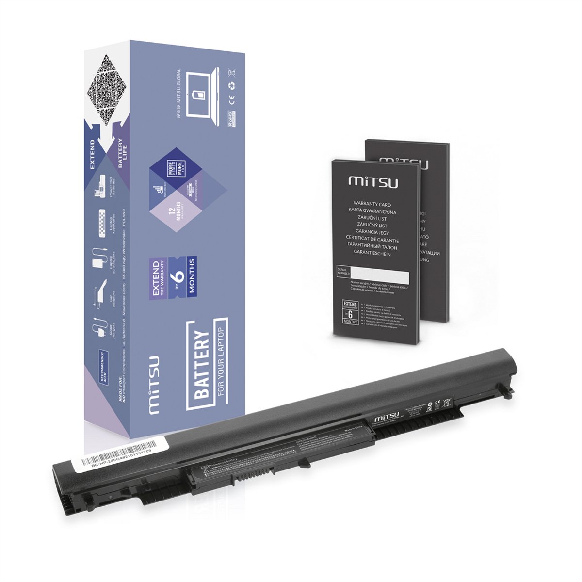 Mitsu HS03 HS04 - Laptopbatterij - Hoge kwaliteit - Milieuvriendelijk