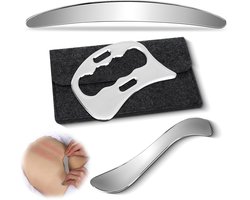 Namajunas Gua Sha Set - 3-in-1 RVS Schrapers met Opbergtas