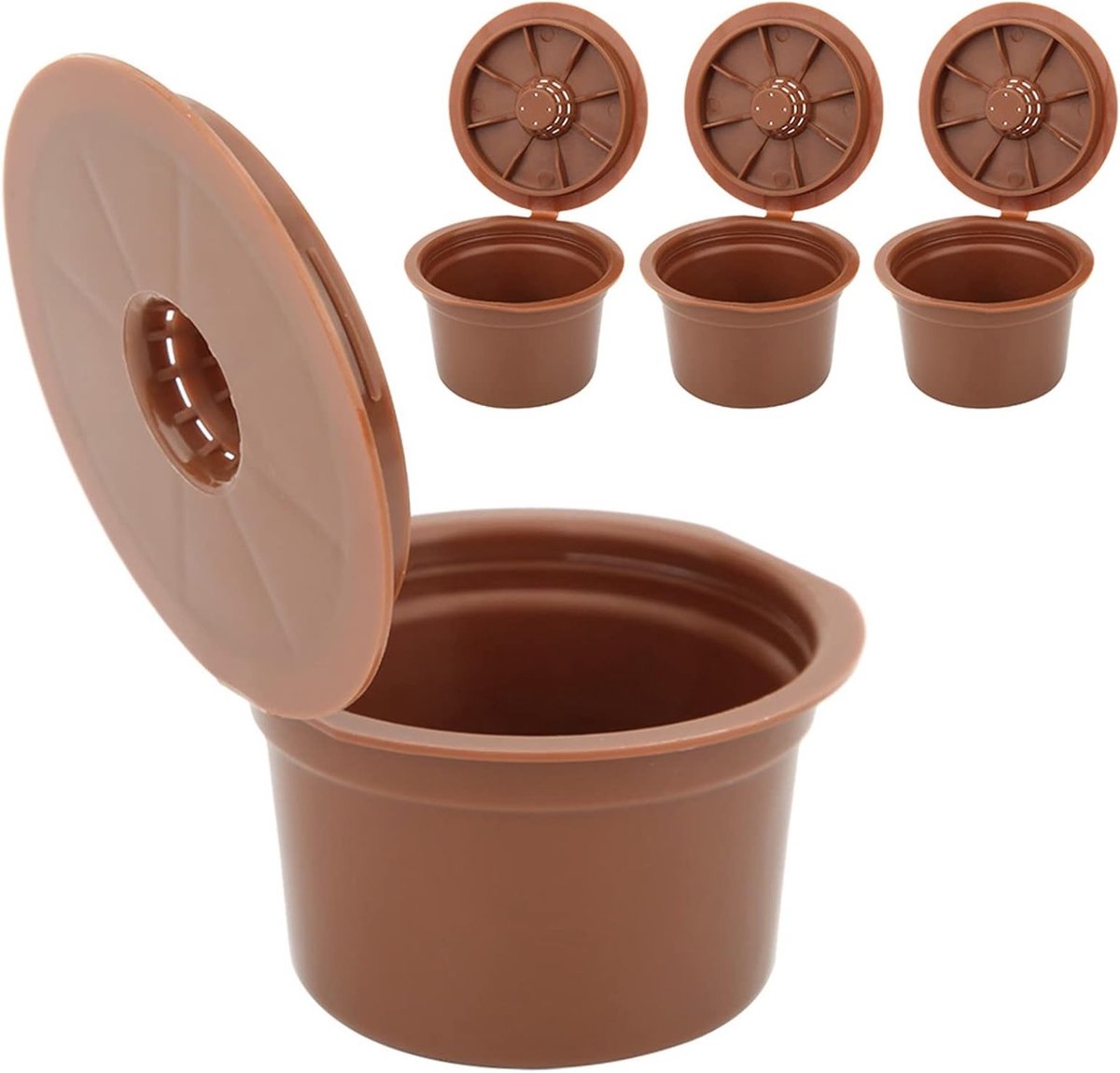 Herbruikbare en navulbare koffiefiltercups, 3 stuks, plastic capsules voor Caffitaly systeem, duurzaam en milieuvriendelijk