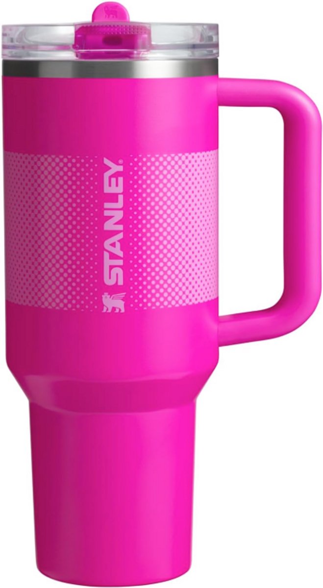 STANLEY Quencher ProTour Flip Straw Tumbler 1.2L (Vivid Violet Fade) - Lekvrije Drinkbeker met Rietje & Handvat – RVS Geïsoleerd – BPA-vrij – Cupholder Geschikt