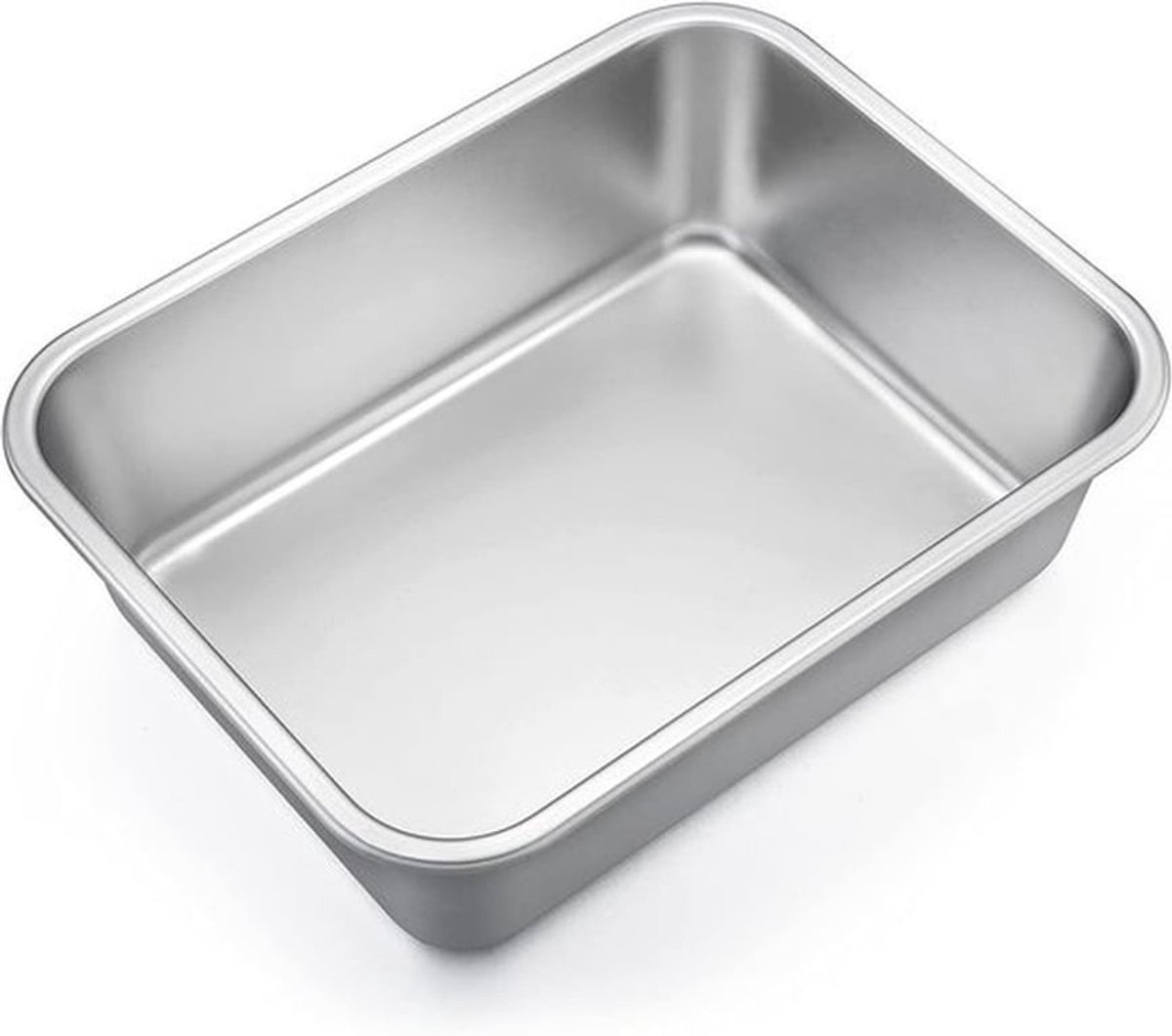 Kleine bakvorm van roestvrij staal 27x21x8 cm - geschikt voor tiramisu, lasagne, mazer, brownie - vaatwasmachinebestendig