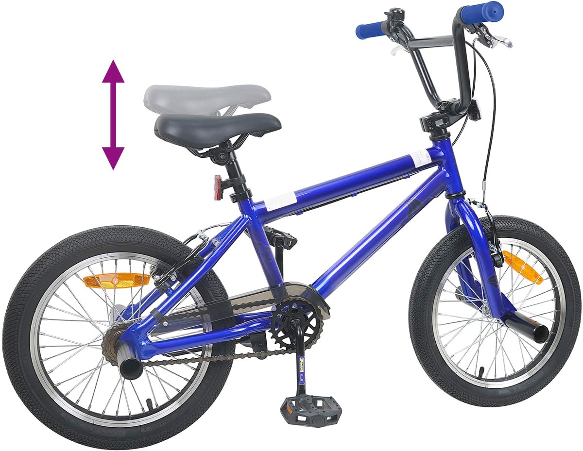 VidaXL BMX Fiets 20 Inch voor kinderen ouder dan 9 jaar Donkerblauw
