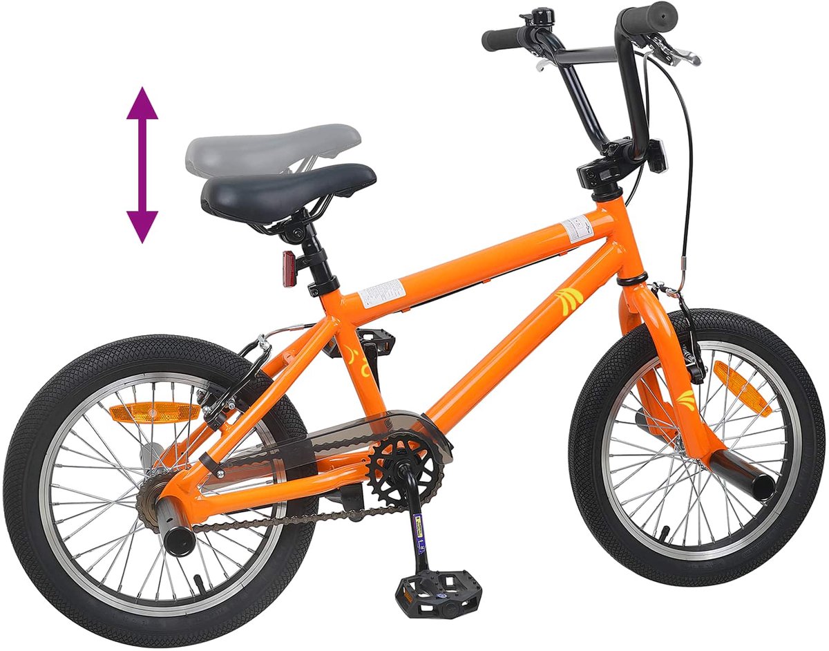 VidaXL BMX Fiets 20 Inch voor kinderen ouder dan 9 jaar Oranje