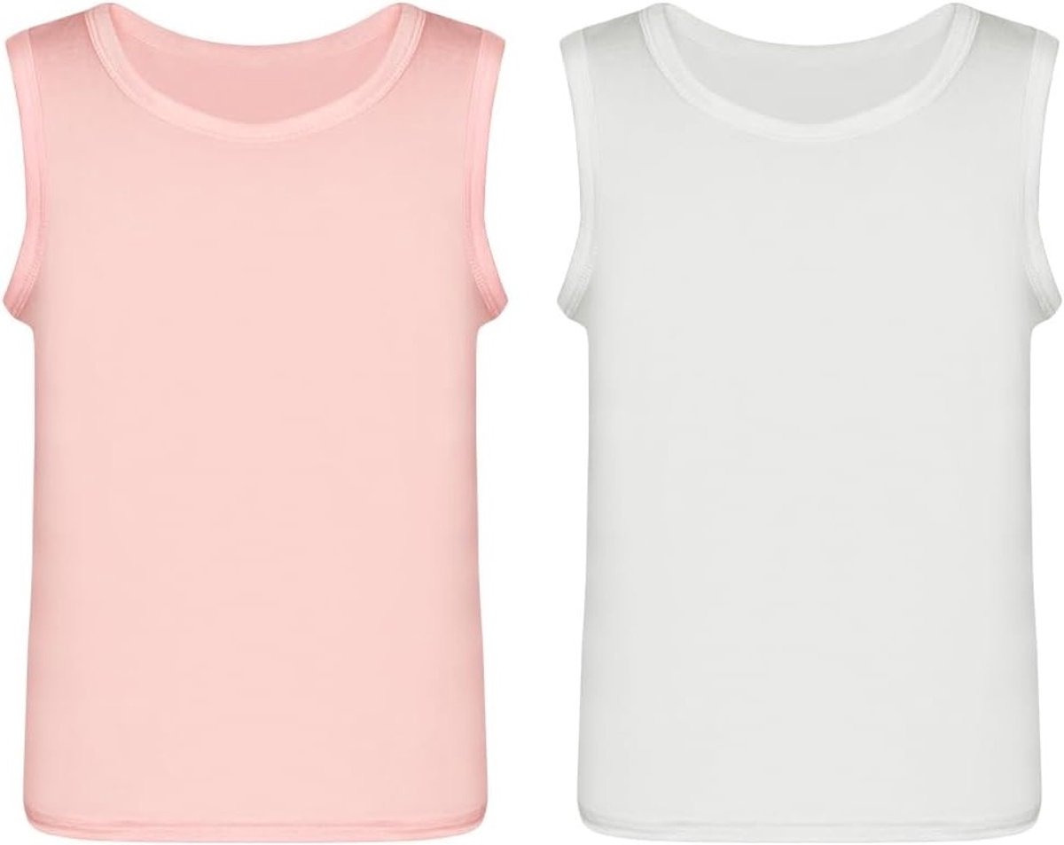 3-Pack Kleurige Tanktops voor Kinderen - Mouwloze Cami Vesten voor Meisjes - Zachte Spaghetti Strap Zomer Tops voor Jongens en Meisjes