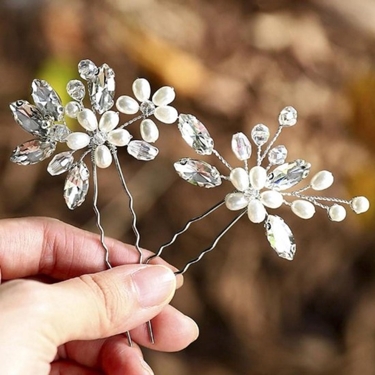 Haarspelden voor bruiloft, parels, kristal, haaraccessoires voor vrouwen.
