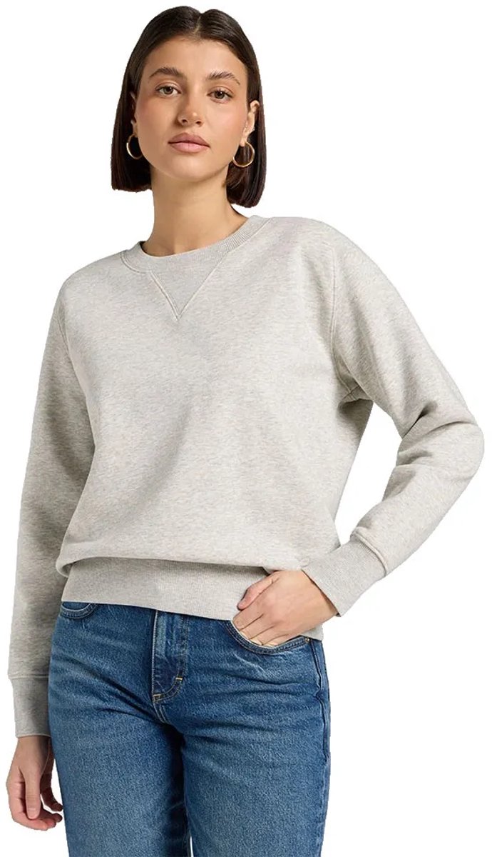 Lee 112371560 Sweatshirt L Vrouw Grijs