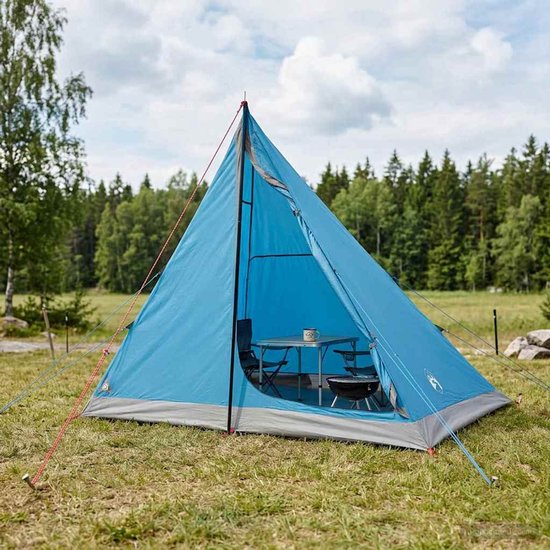 vidaXL - Backpacking - Tent - Blauw - 2-persoons - 185T - Polyester - met - PU - Coating van Vidaxl — afbeelding 4